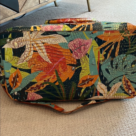 NWT! Brahmin Duxbury Weekender Retro Jungle Melbourne Genuine Leather Travel Bag - Picture 8 of 11